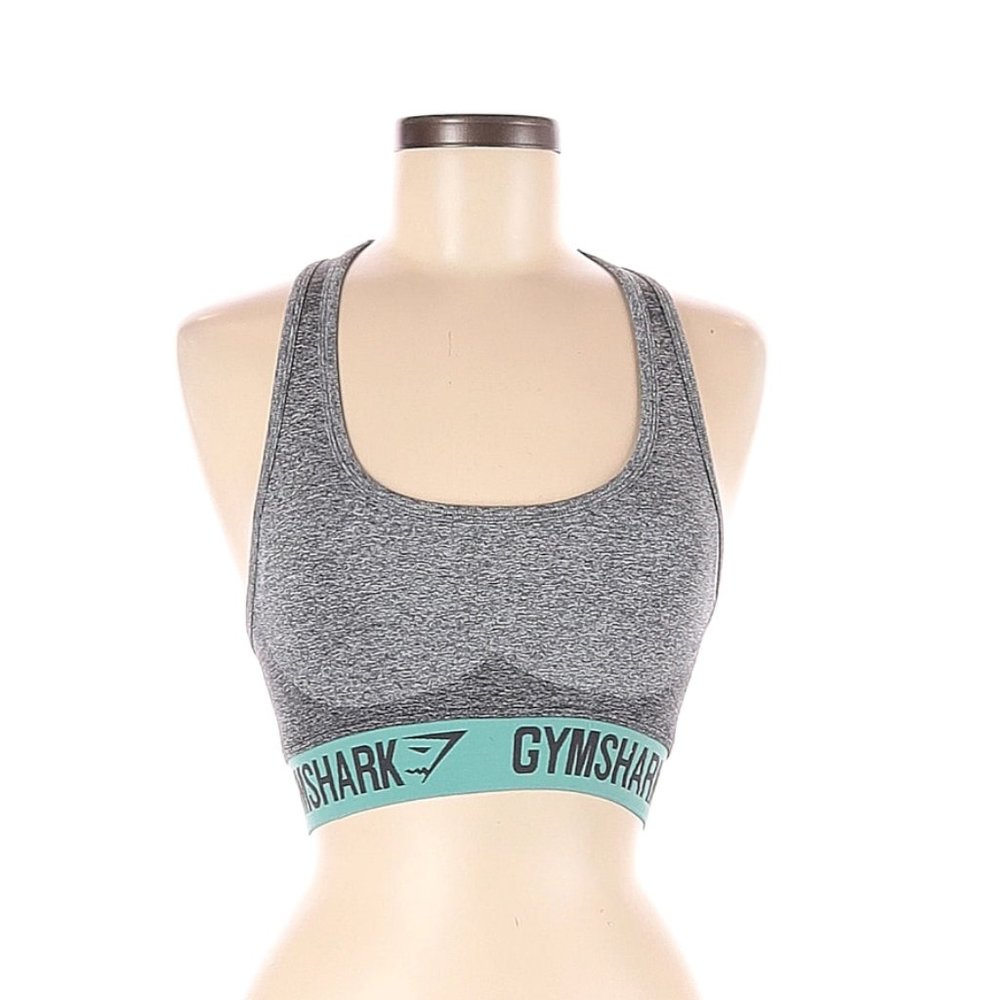 GYMSHARK FLEX SPORTS BRA WITH WIDE TEAL BAND
